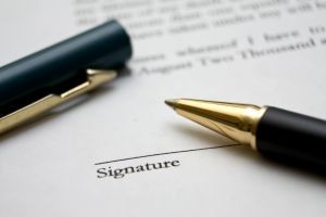 to sign a contract